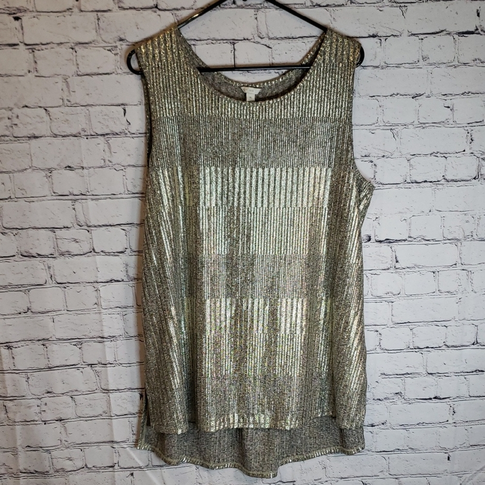 Metallic Sleeveless Top